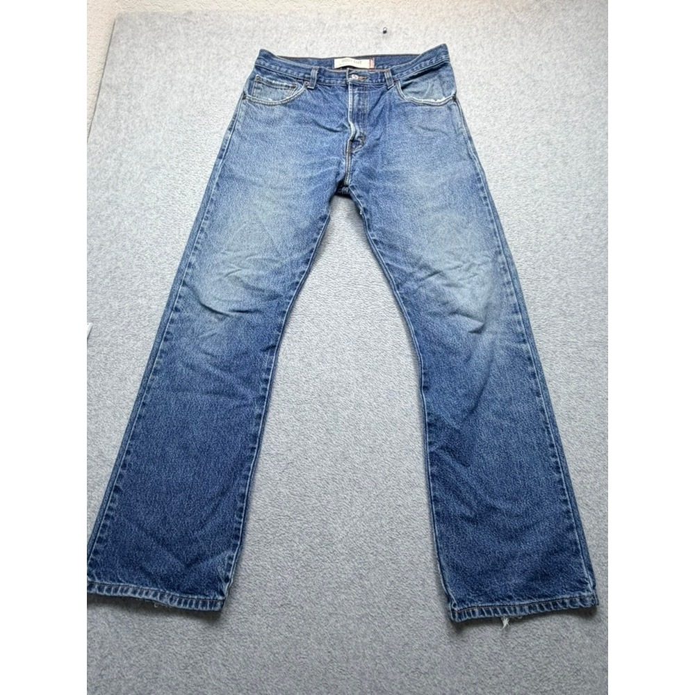 Levis 527 Slim Bootcut Blue Denim Jeans Mens 34x31 Medium Wash Cotton